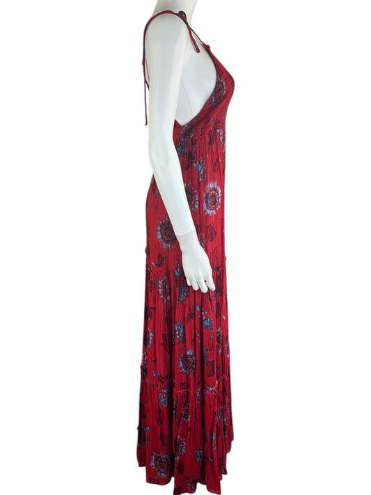 Free People Red Floral Sundress Size XS