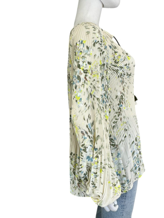 White House Black Market Ivory Blouse Size M