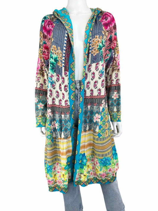 Johnny Was Multicolored Print Cardigan Size M