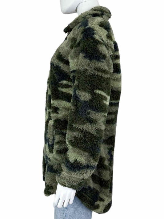 p.j. salvage Fuzzy Camo Coat Size S