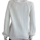 Lilly Pulitzer White 100% Cotton Open Stitch Sweater Size L