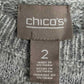 chicos Gray Nordic Sweater Size L