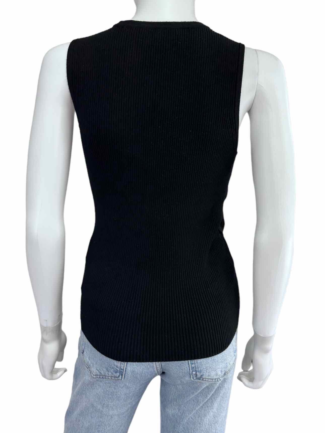 MILLY Black Sleeveless Sweater Size S