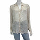 ecru NWT Tan Zebra Sheer Print Blouse Size S