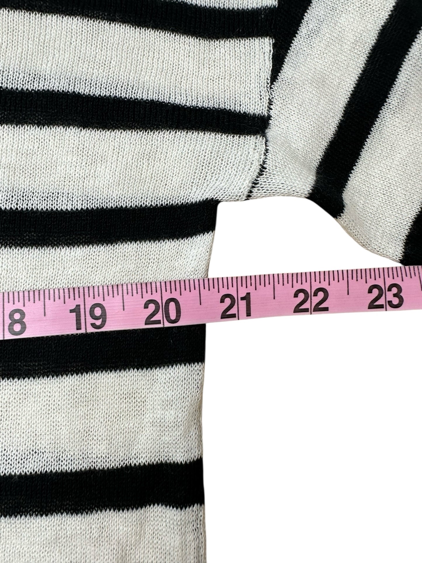 one grey day White And Black Striped Sweater Size XS