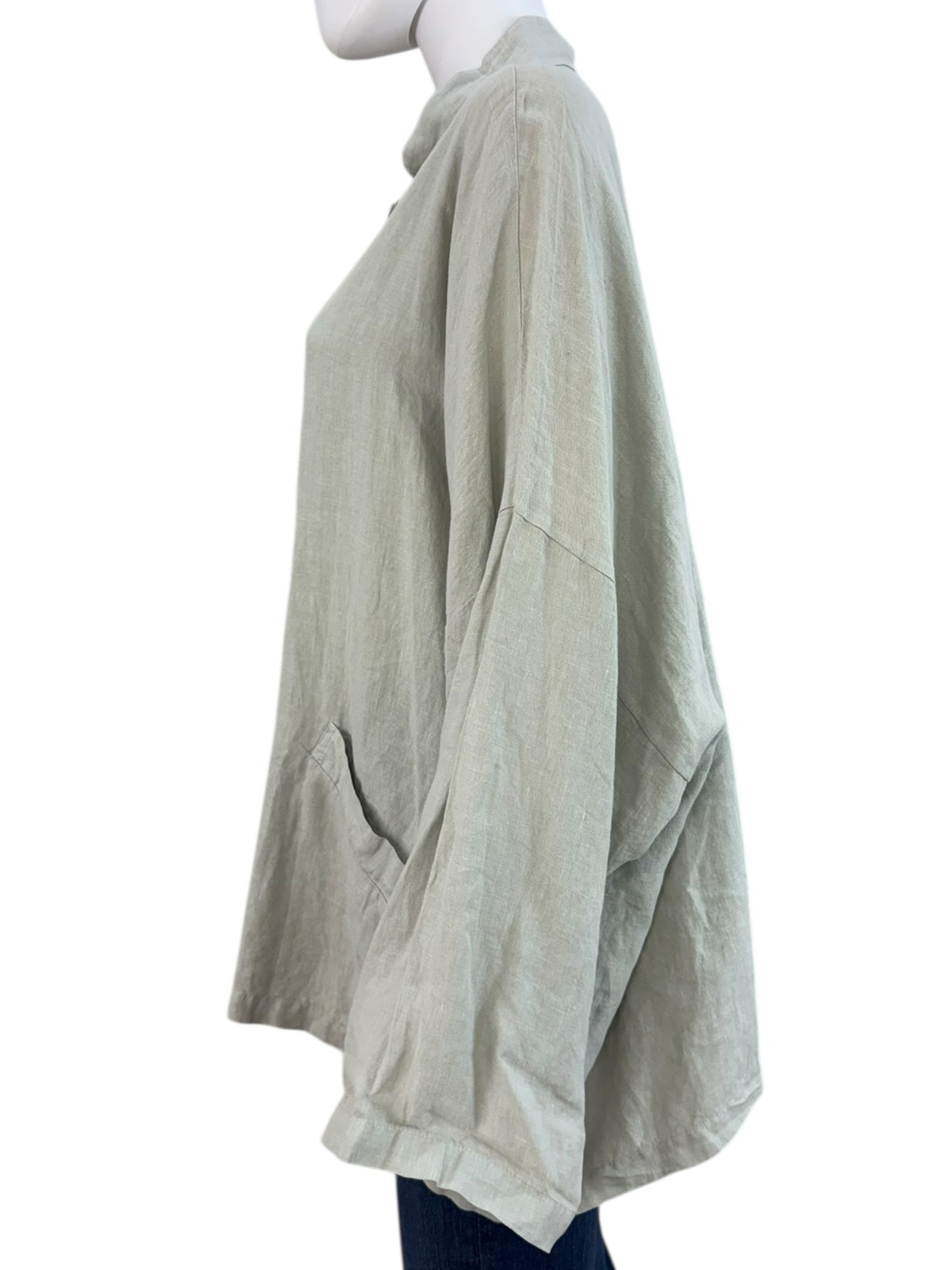 bryn walker Tan 100% Linen Jacket Size 1X