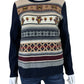 J. Crew Navy Jeweled Fair Isle Wool Sweater Size L