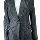 PAIGE Black Genuine Leather Blazer Size 10