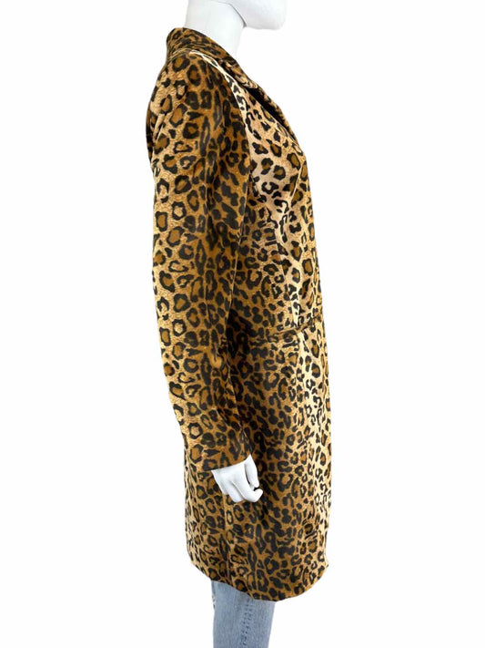 A.B.S Leopard Velour Coat Size L