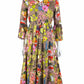 VILAGALLO Brown Floral Dress Size 10