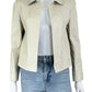 Theory Cream Lamb Leather Jacket Size L