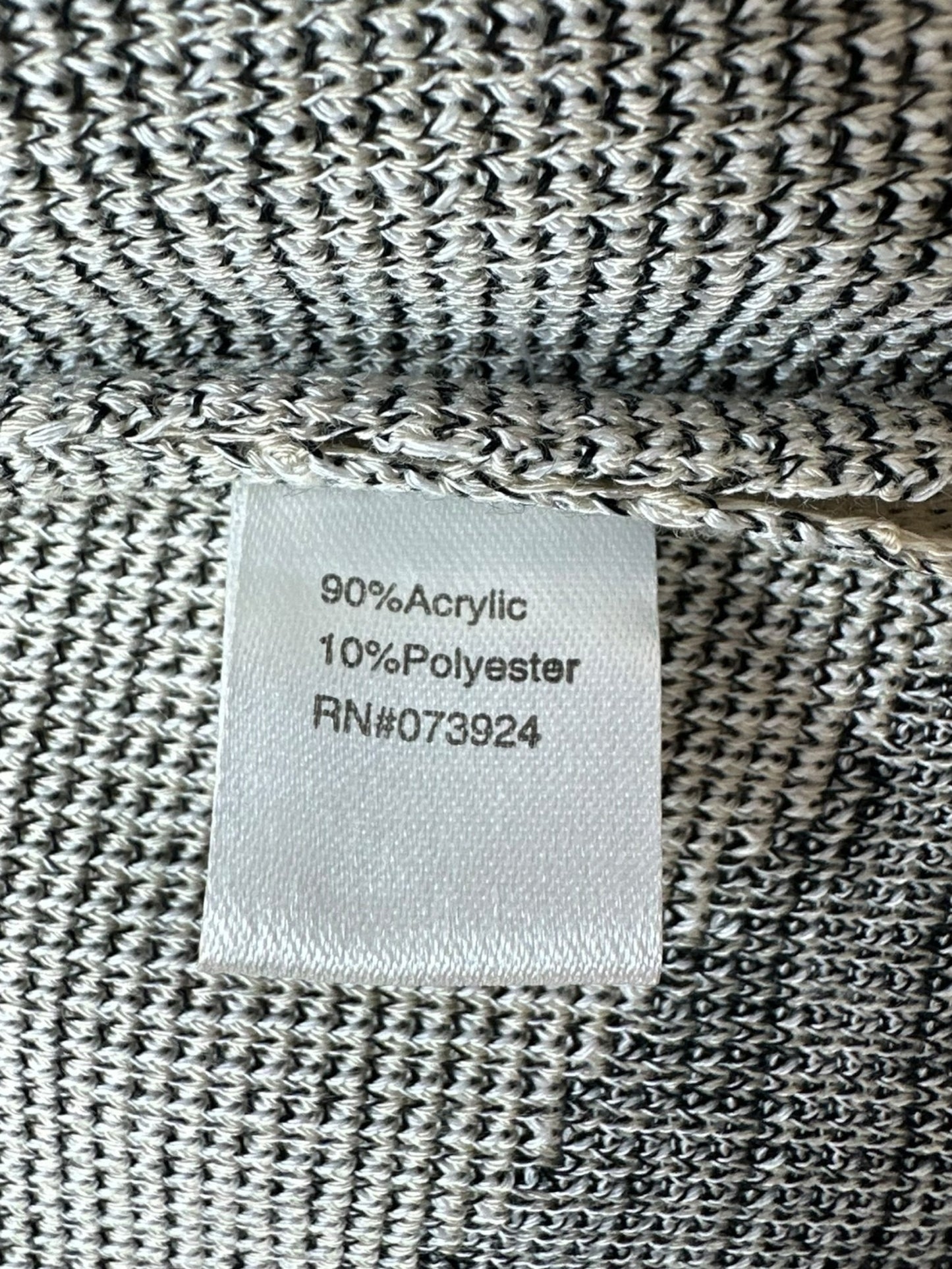 MING WANG Geometric Pattern Sweater Knit Cardigan Jacket Size S