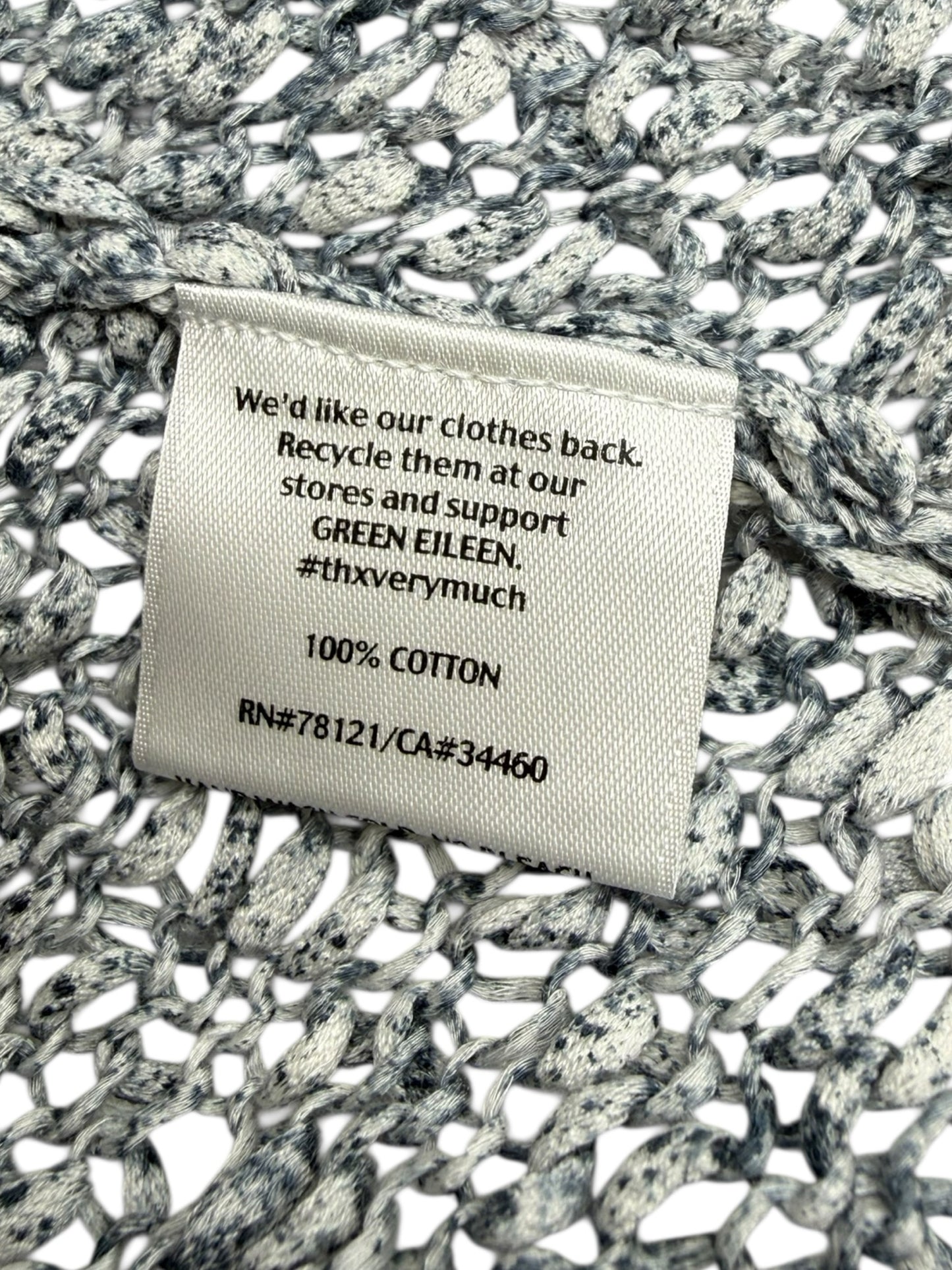 EILEEN FISHER Gray 100% Cotton Sweater Cardigan Size M