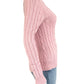 Vineyard Vines Pastel Pink Cable Knit Sweater Size S