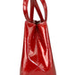 Louis Vuitton Red Shimmer Leather Monogram Handbag