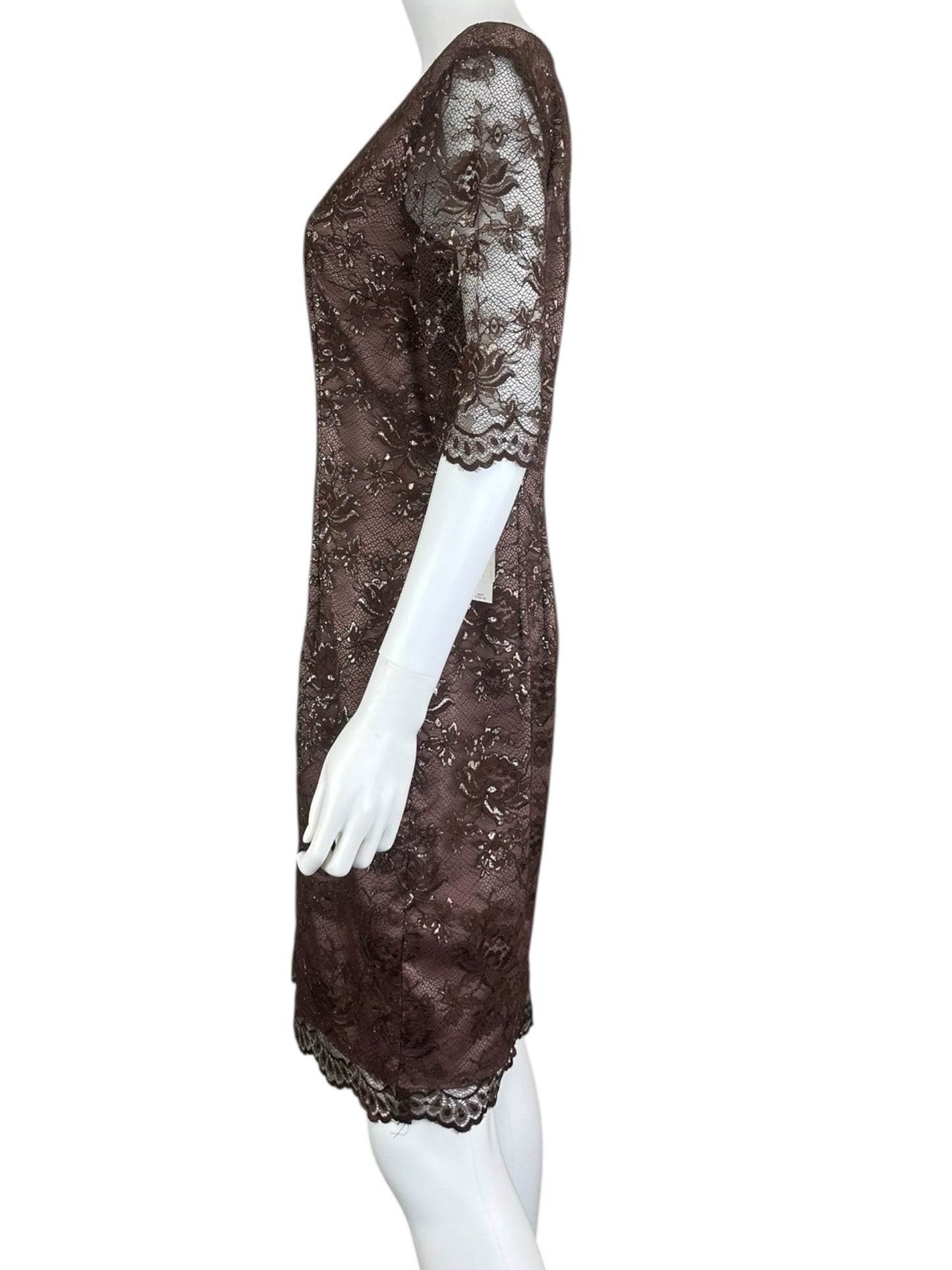 ANTONIO MELANI NWT Mauve Lace Cocktail Dress Size 10