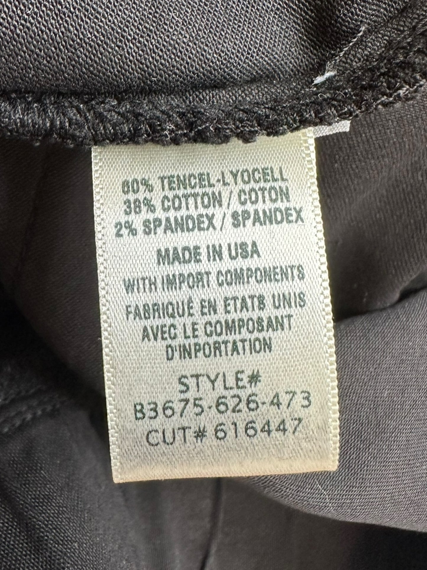 bella dahl Black Shimmer Pants Size L