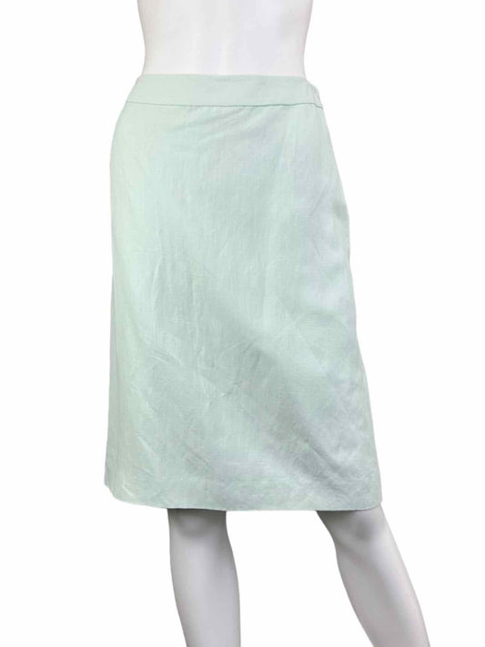 LINDA ALLARD NWT Pastel Green Linen Skirt Size 10