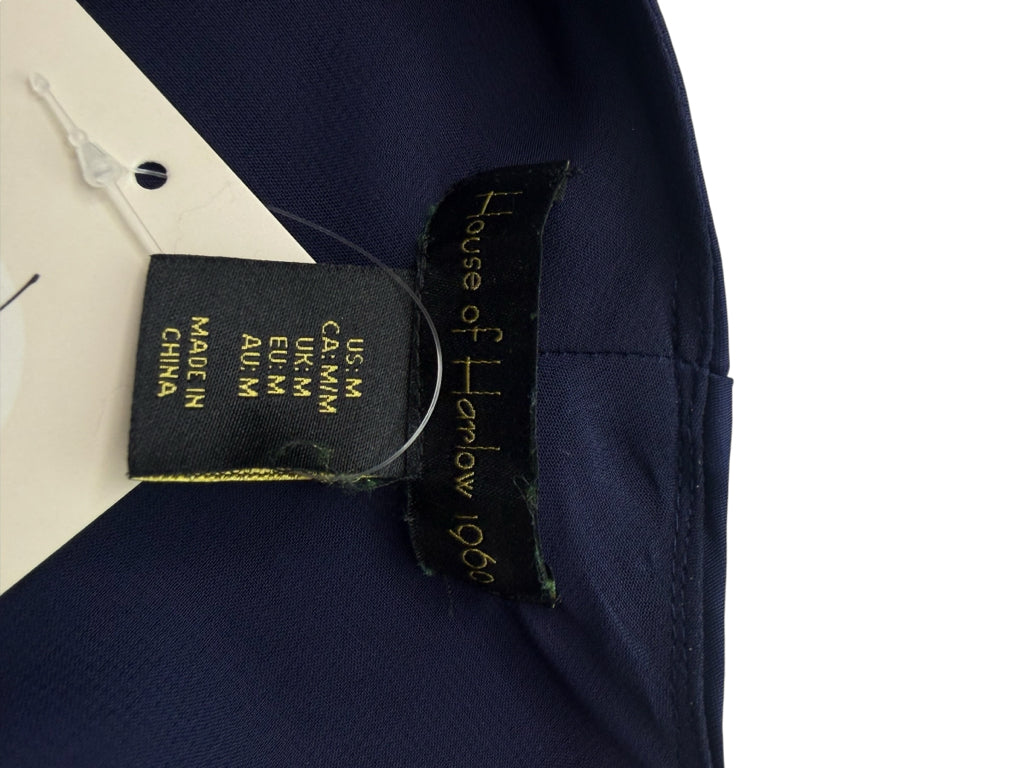 House of Harlow 1960 Navy Satin Slip Dress Size M