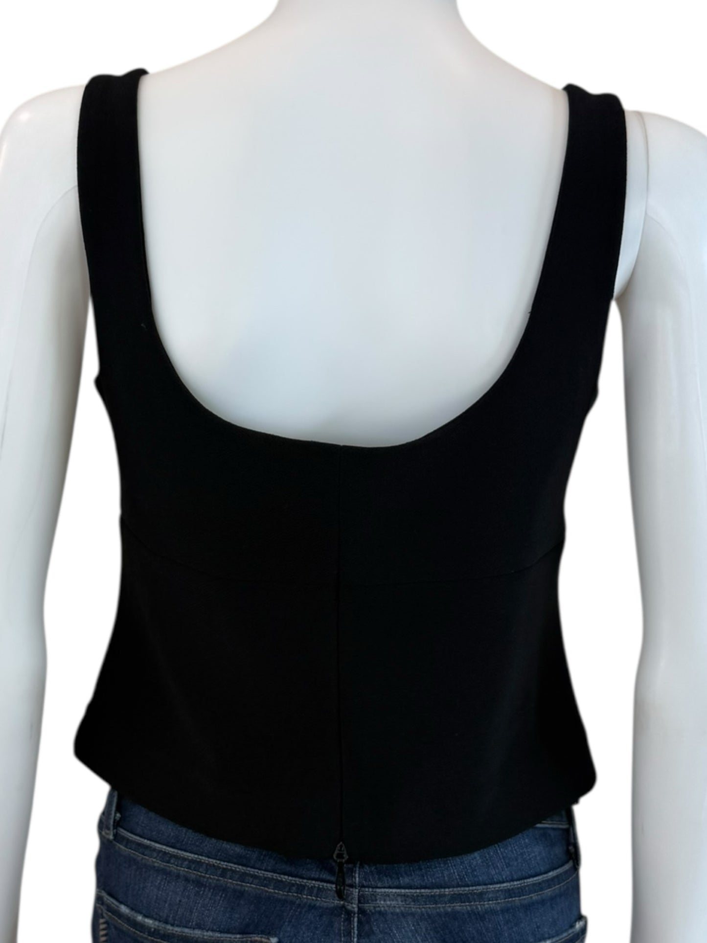 GIANNI BINI Black Cropped Tank Size 6