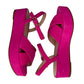 Kate Spade New York Pink Bunton Suede Platform Sandals Size 6