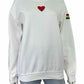 KOCH White Crewneck EQUALITY Sweatshirt Size S