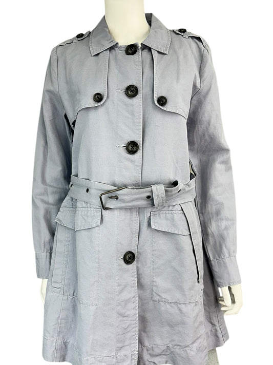 cabi Pastel Blue TANNER Trench Coat Size M