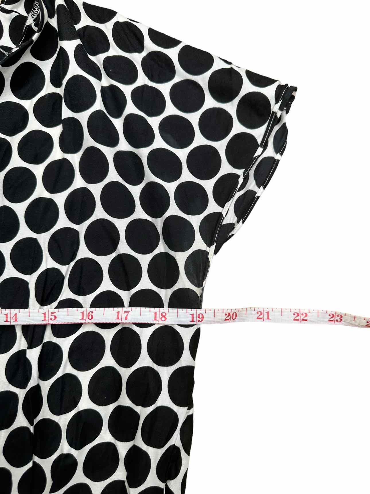 Boden Black Polka Dot Blouse Size 12