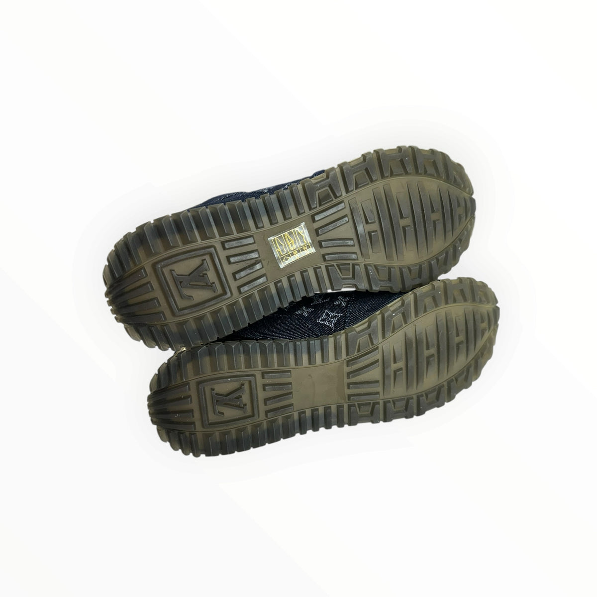 Louis Vuitton Blue Monogram Denim Run Away Sneakers Size 37