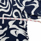 Ali Miles NWT Navy Swirl Printed Blouse Size M