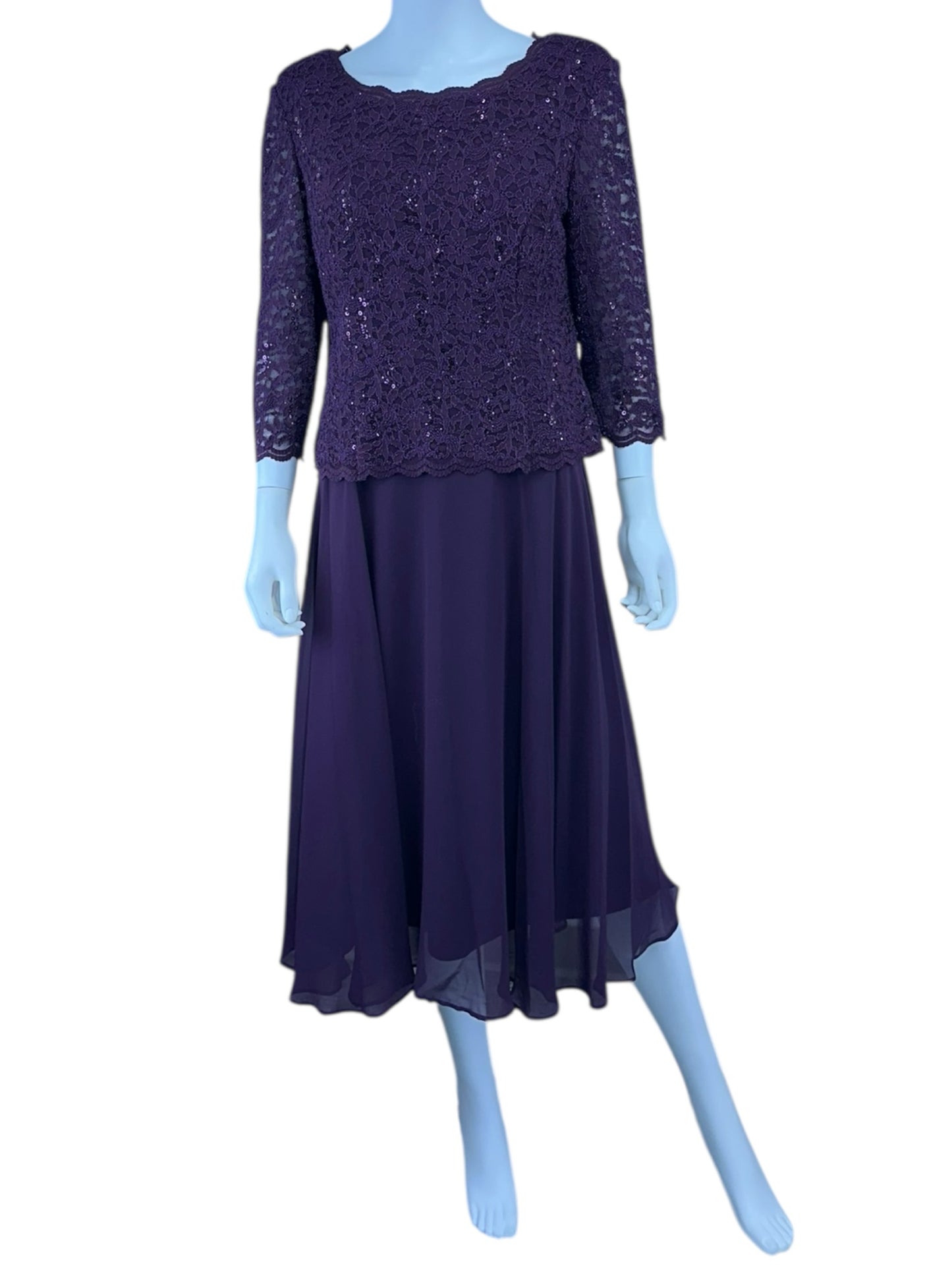 ALEX EVENINGS Size 14 BASE Dress- Formal