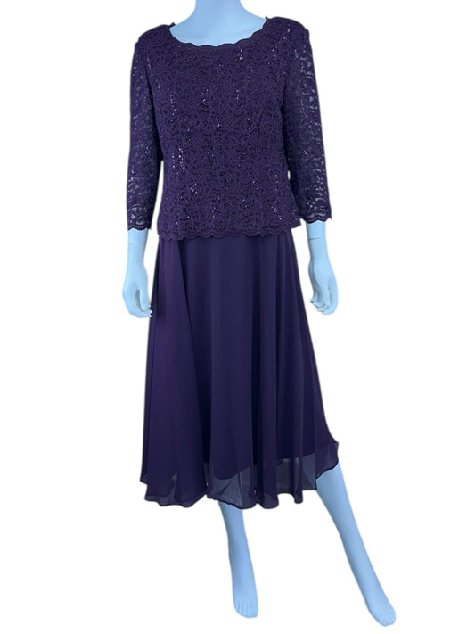 ALEX EVENINGS Size 14 BASE Dress- Formal