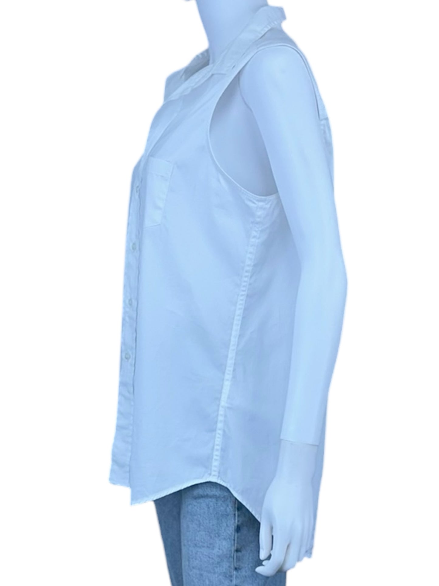 Frank & Eileen White 100% Cotton Fiona Button-Up Shirt Size L