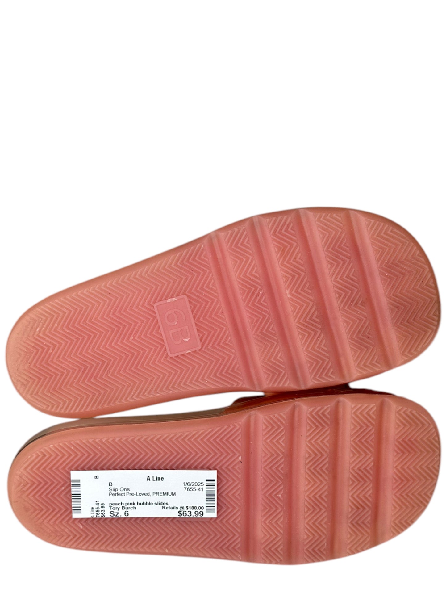 Tory Burch Peach Bubble Slides Size 6