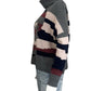 SKULL CASHMERE Striped Skull Graphic Turtleneck Sweater Size XS