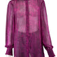 Chico's NWT Purple Ridge Reptile  Print Blouse Size L