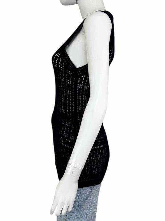 ELIE TAHARI Navy Knit Tank Size M