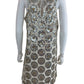TRINA TURK NWT Cream Sequined Johana Shift Dress Size M