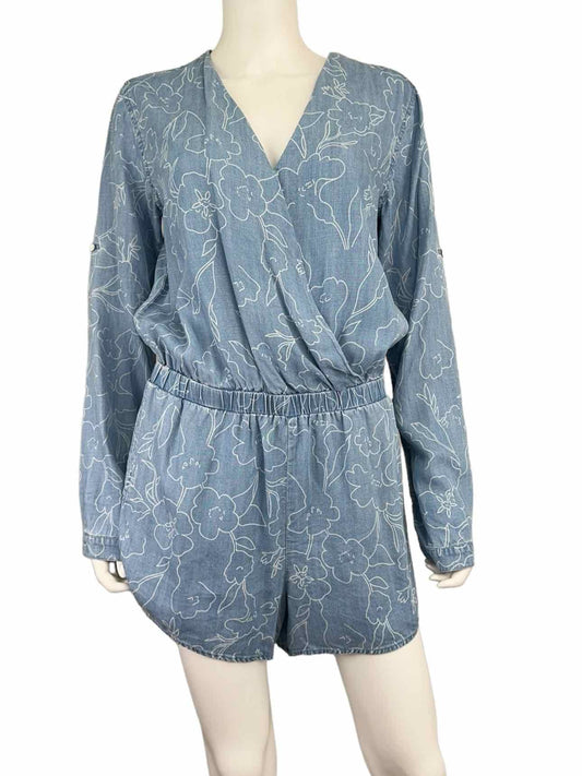 cloth & stone Blue Chambray Romper Size S