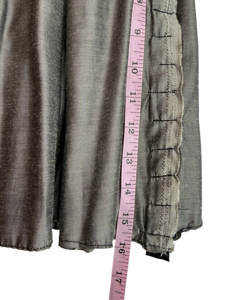 Nicole Paloma Gray Distressed Snap Mini Skirt Size S