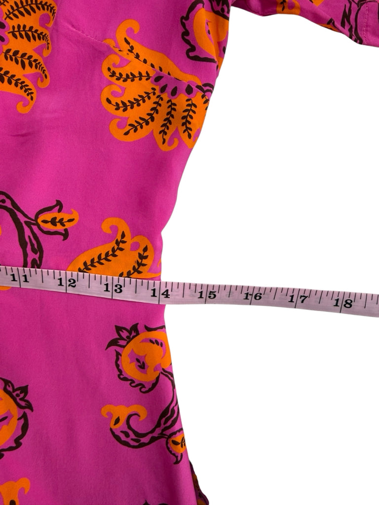 RHODE NWT Hot Pink Paisley Mini Workwear Dress Size 4