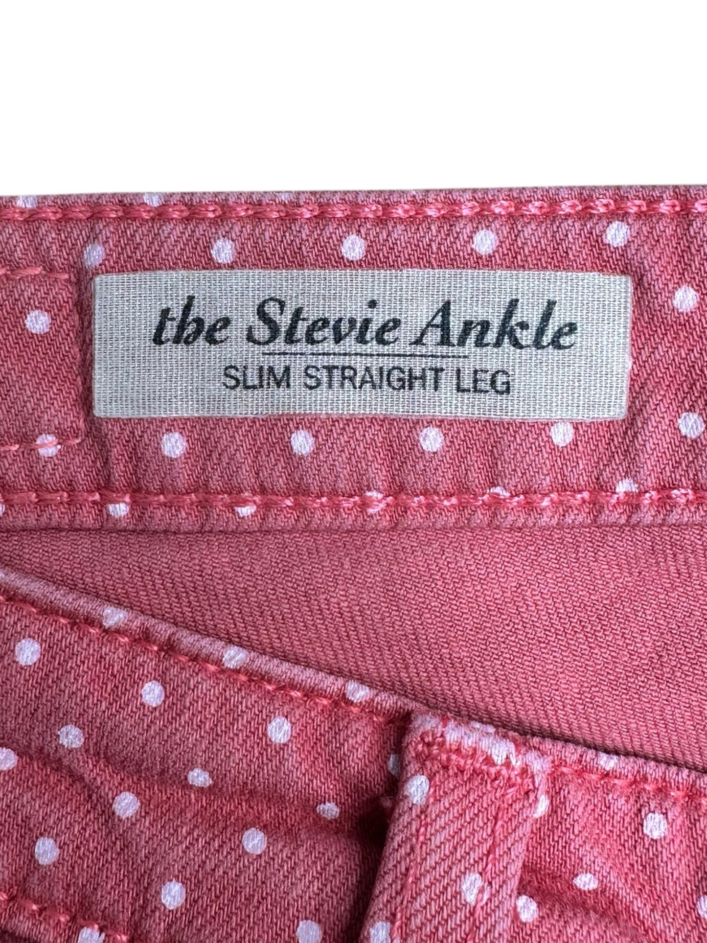 Adriano Goldschmid Red STEVIE Polka Dot Jeans Size 27