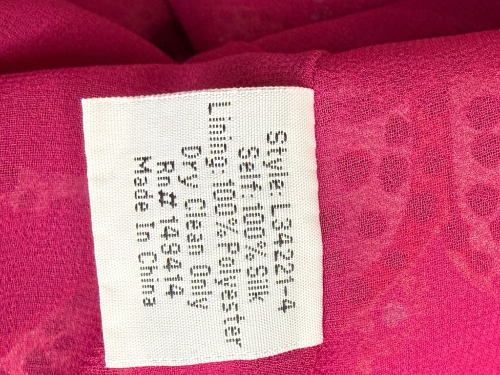 Johnny Was Fuchsia Vesna Silk Floral Dress Size L