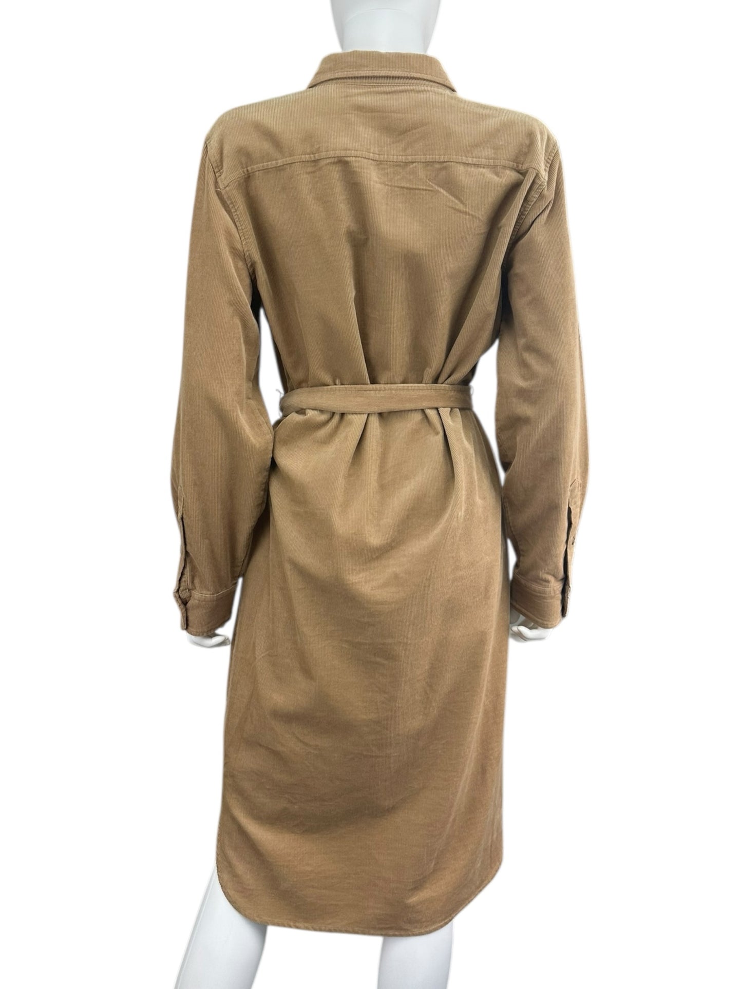 LAUREN Ralph Lauren NWT Camel Corduroy Shirt Dress Size 10