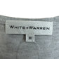 WHITE + WARREN Grey Synched Top Size M