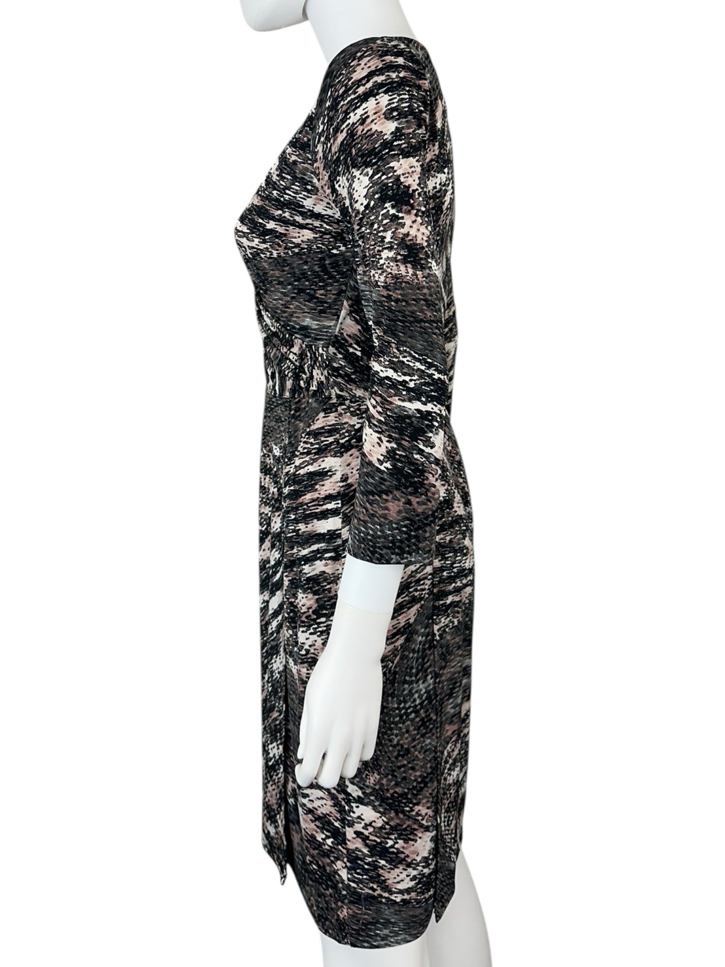 BCBGMAXAZRIA Gray Dusk KIMBER Wrap Dress Size S