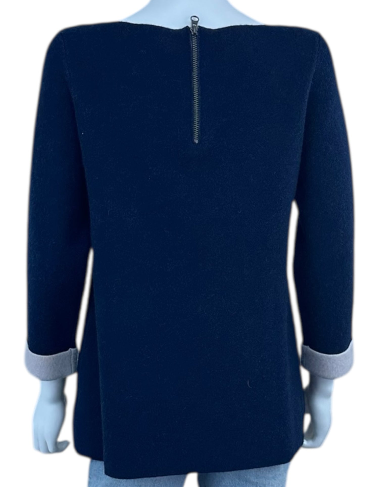 TAHARI Navy 100% Cashmere Sweater Size M