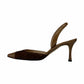 Manolo Blahnik Brown Metallic Cork Slingback Pump Size 38.5