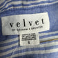 velvet BY GRAHAM & SPENCER Blue Striped Blouse Size S