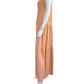Self Contrast Peach Striped Maxi Sundress Size S